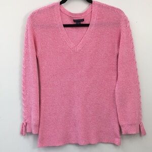 American Eagle Outfitters Laced Sleeve Ribbed Sweater Sz XS EXCELLENT Condition